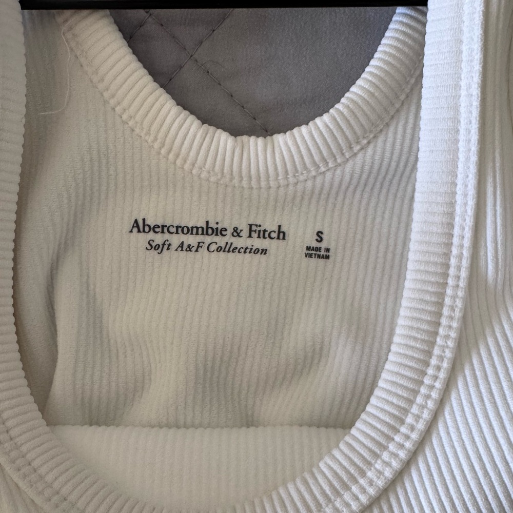 Abercrombie & Fitch Cream Ribbed Tank